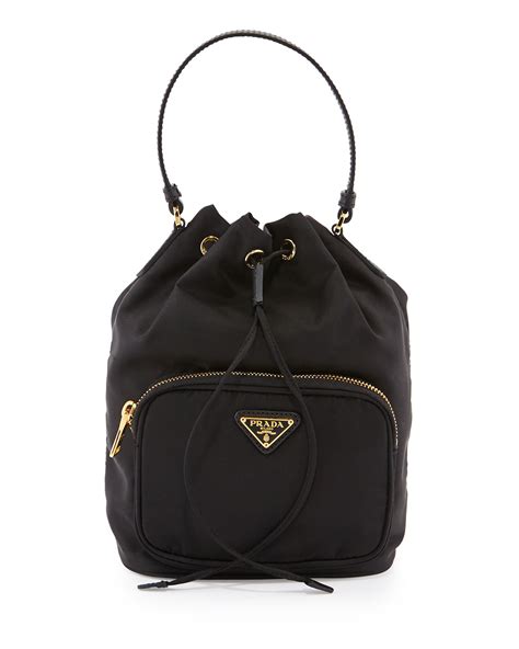 prada tessuto mini bucket crossbody bag black|farfetch prada crossbody bags.